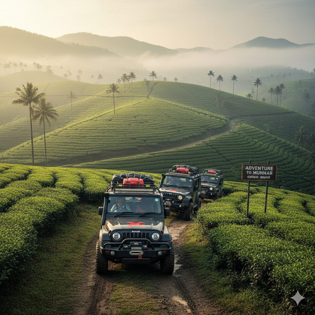 Dindigul to Munnar: Thar ROXX Adventure Tour (4 Days / 3 Nights)