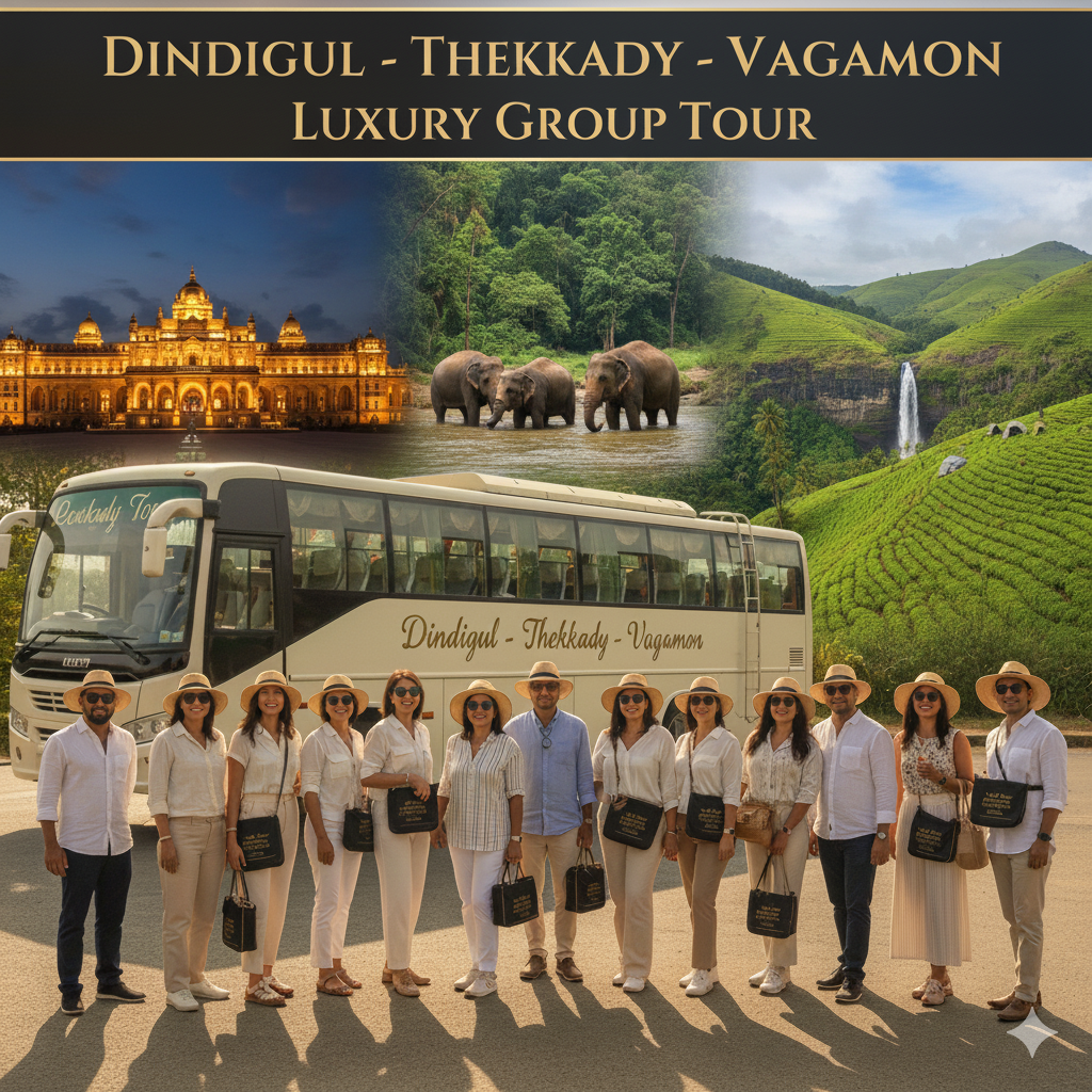 3 Nights / 4 Days Dindigul – Thekkady – Vagamon Luxury Group Tour