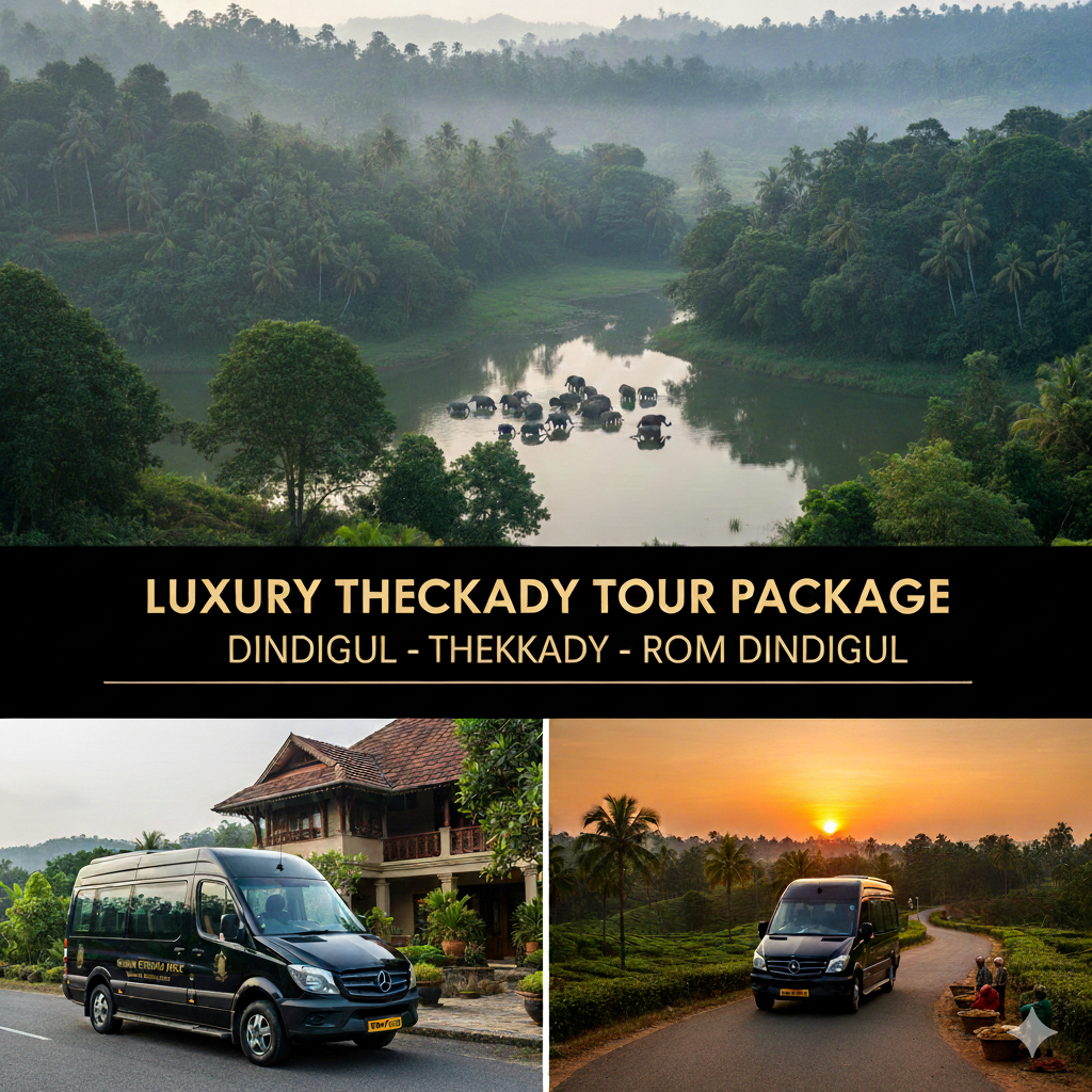 2N/3D Luxury Thekkady Tour: Dindigul – Thekkady – Dindigul