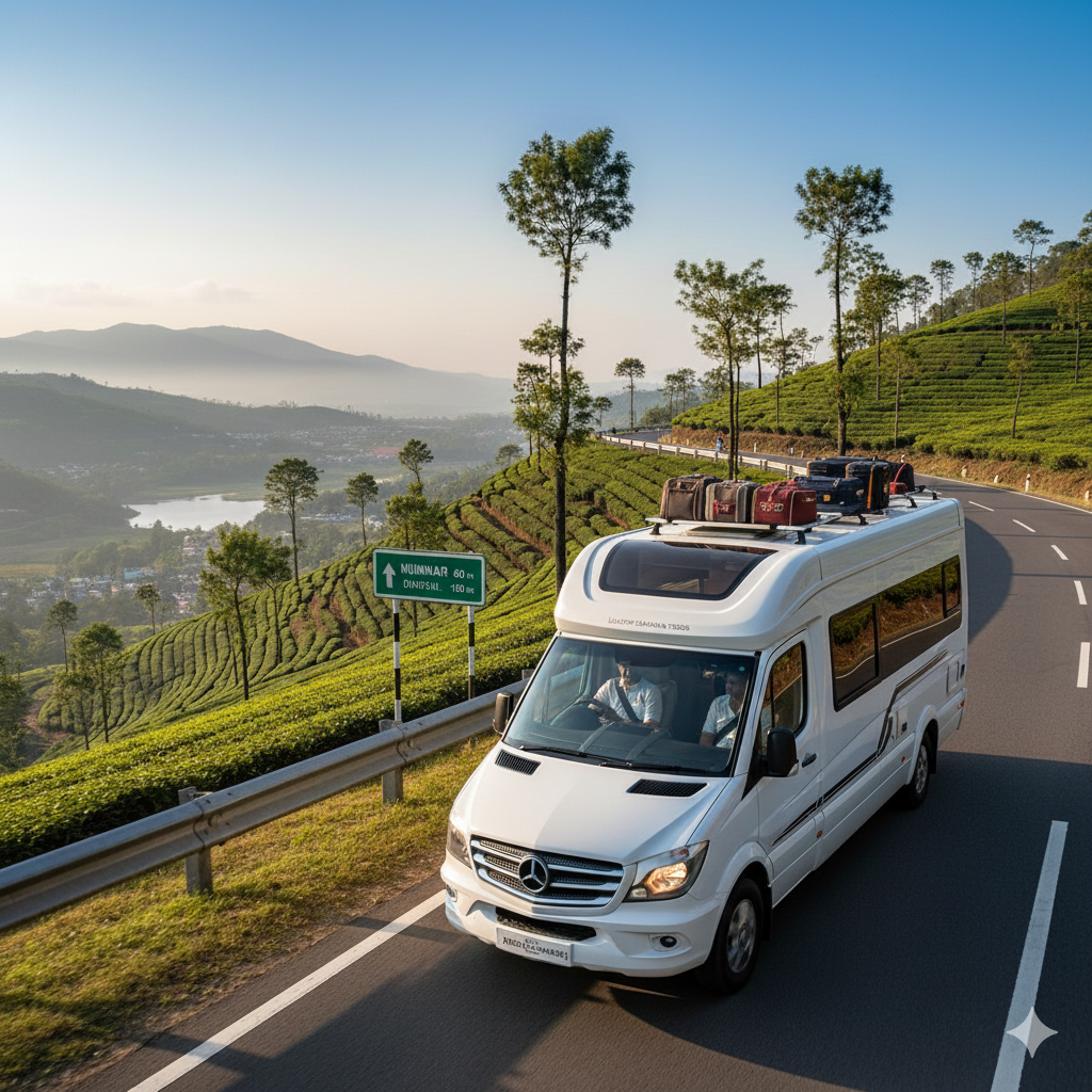 SEO-RICH Dindigul to Munnar: Luxury 10+1 Caravan Tour (2 Nights / 3 Days)