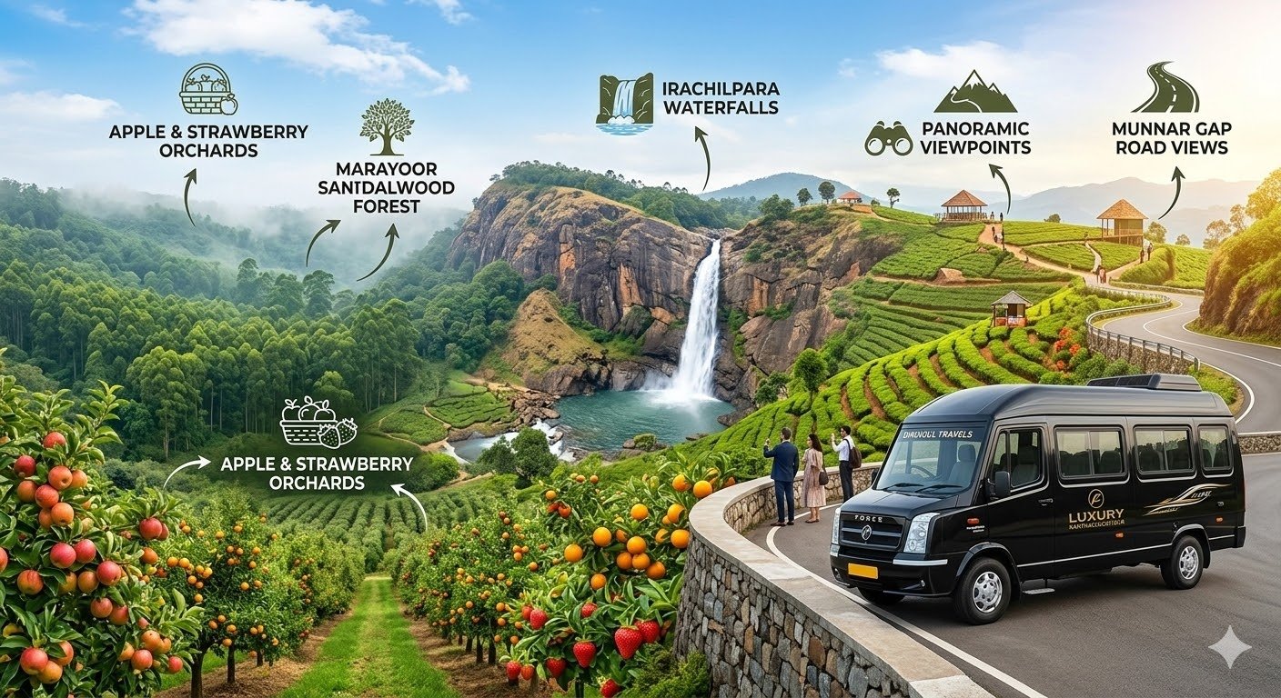 5 Reason to Visit Kantholloor in 2026 The ultimate dindigul to Kanthaloor Tour with Force Urbania 16+1 Seater (Exclusive Deals)