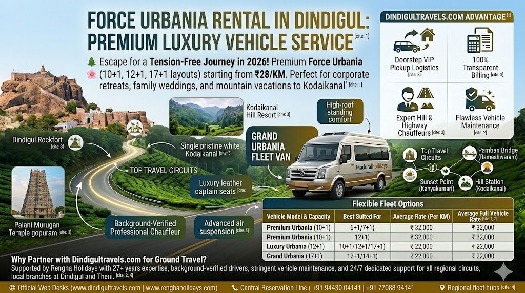 Force Urbania Rental in Dindigul 2026 Premium Luxury Vehicle Service
