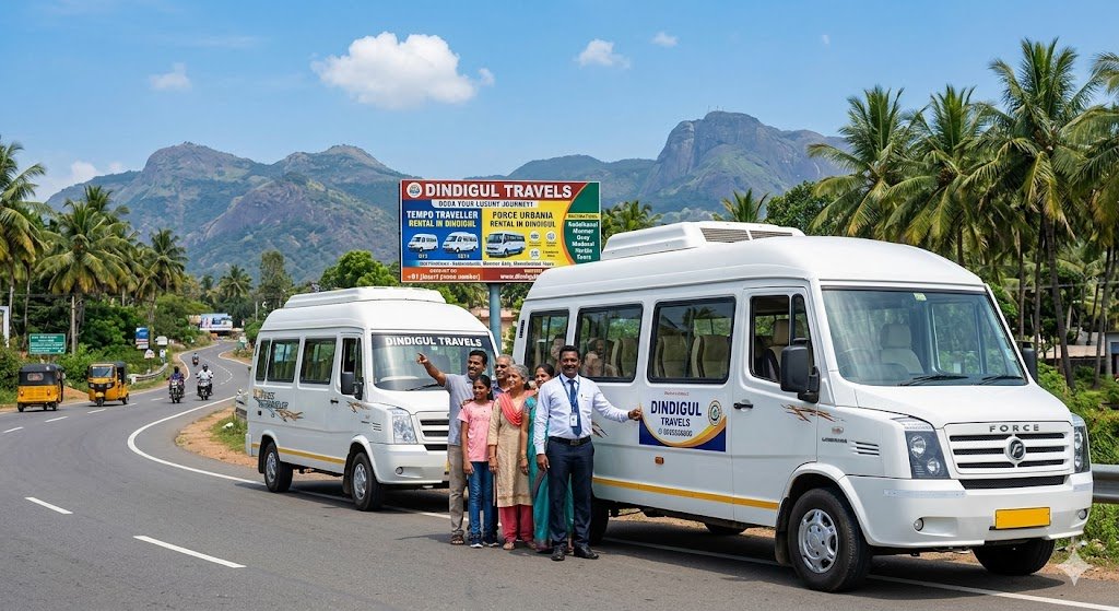 Tempo Traveller Rental in Dindigul Force Urbania Rental in Dindigul | Urbania Kilometre Price Dindigul Travels