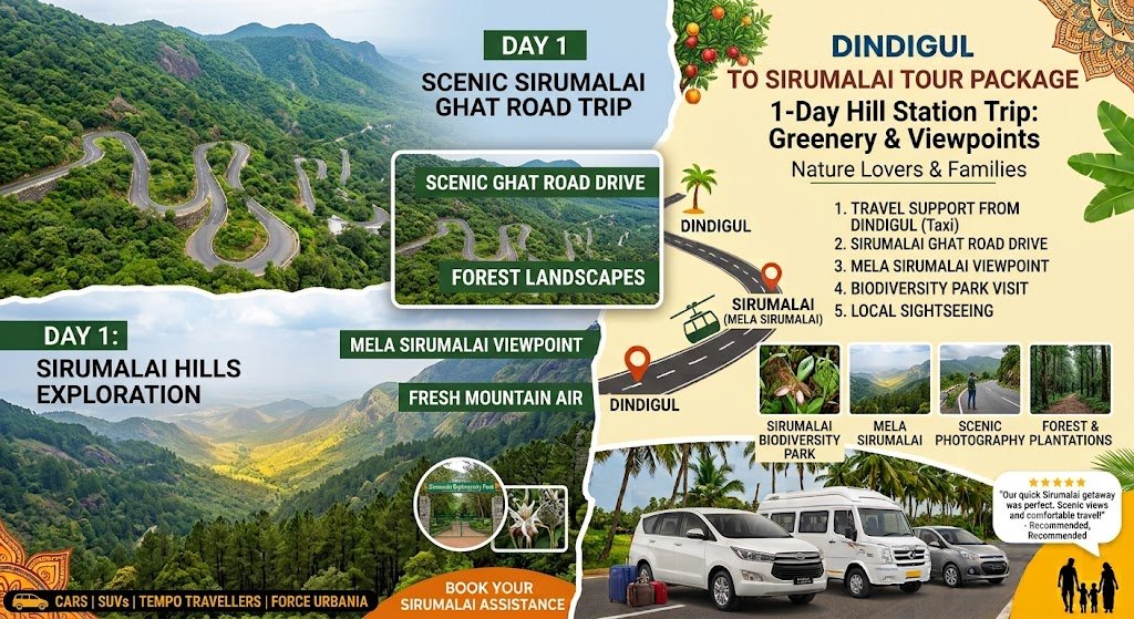 Dindigul to Sirumalai Tour Package