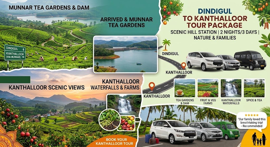 🌿 Dindigul to Kanthalloor Tour Package